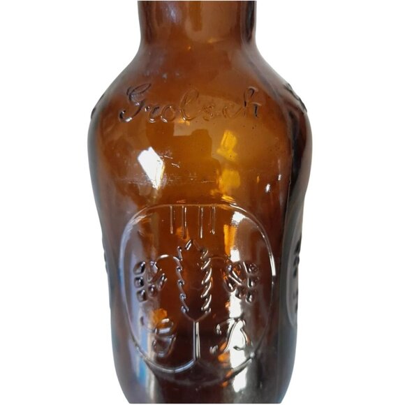 Vintage Grolsch Swing-Top Amber Glass Beer Bottle 16 Oz With Embossed Logo - Picture 5 of 10